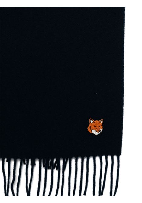 fox head scarf unisex navy MAISON KITSUNÉ | PM06201WB00440413
